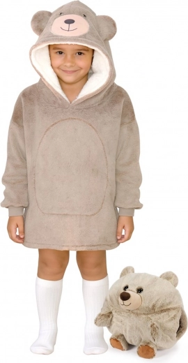 Сладък мечешки дизайн с голяма качулка