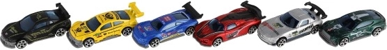 6 състезателни коли в един комплект