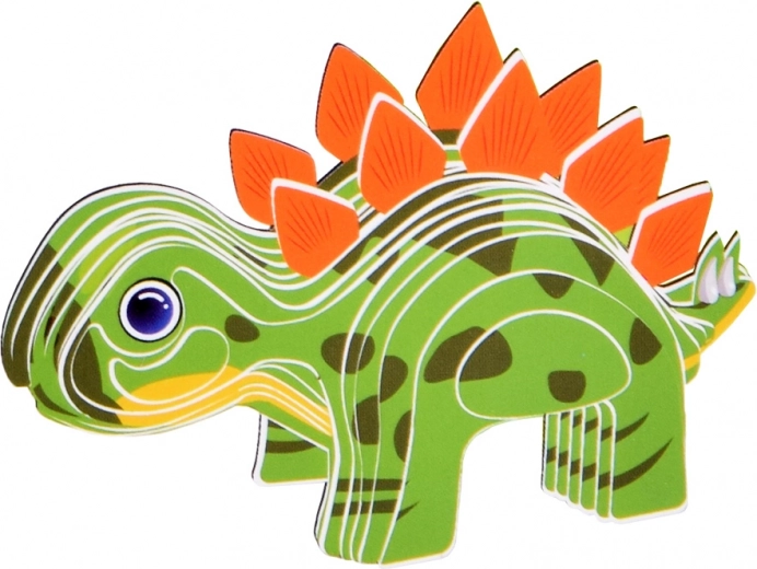 Colorful 3D stegosaurus for play and display