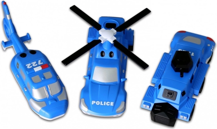 Three ready-made vehicles in one set