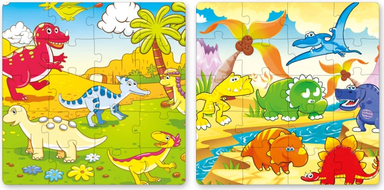 Two puzzle scenes in one book