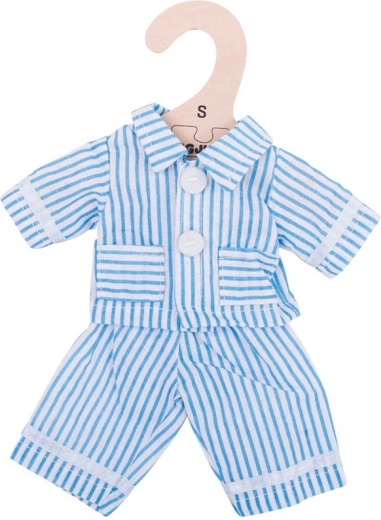 Striped pajamas with hanger for 28 cm dolls