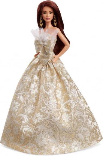 Luxurious gold-and-white gown