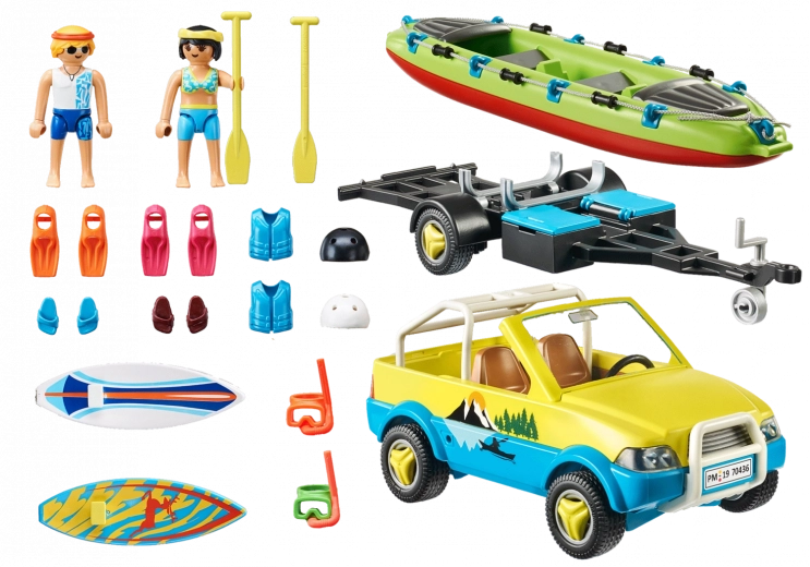 Car and trailer ready for any beach adventure