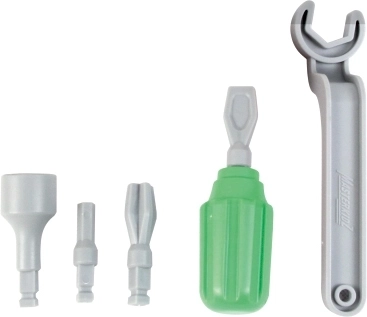 Interchangeable attachments for the screwdriver