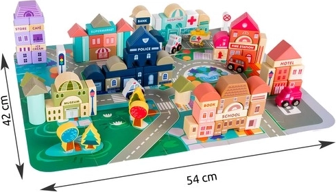 Цялостен град върху подложка 54 × 42 см