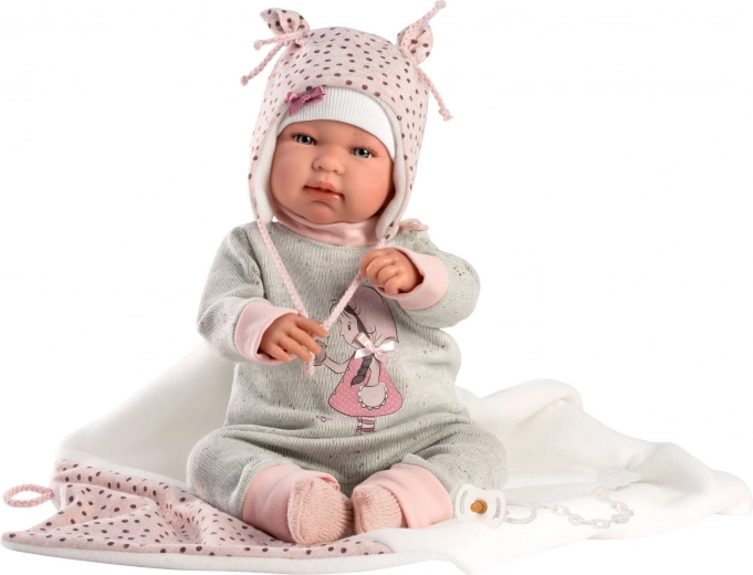 Меко одеялце с помпон