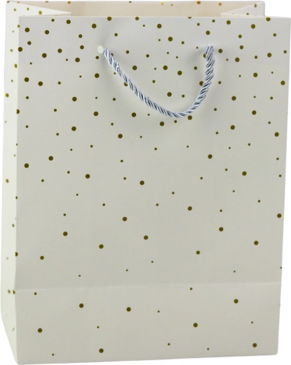 Delicate gold polka dot motif