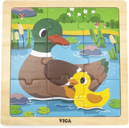 Очарователен мотив на патенца в езерце