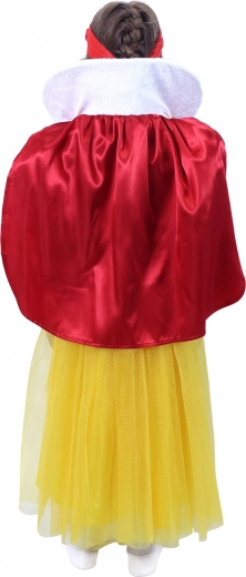 Сваляемо червено наметало с бяла яка