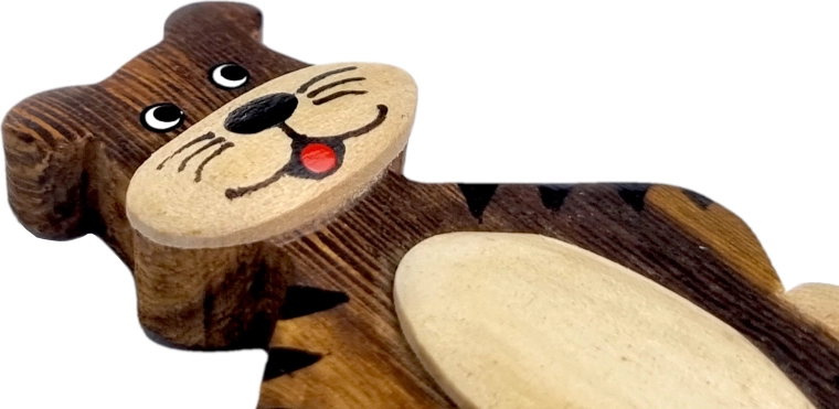 Handcrafted from five types of wood