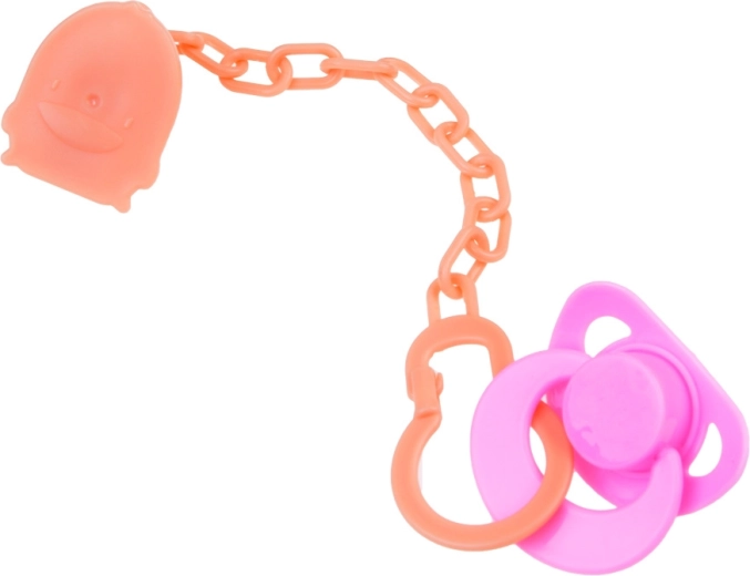 Розов комплект и биберон с клипс