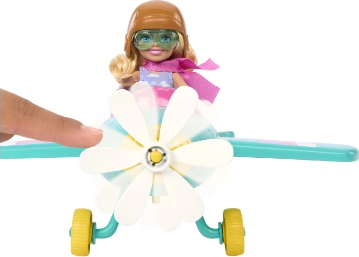 Двуместен самолет с цветна перка