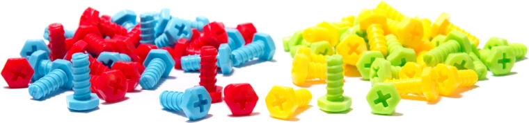 Цветни винтове и монтажни елементи