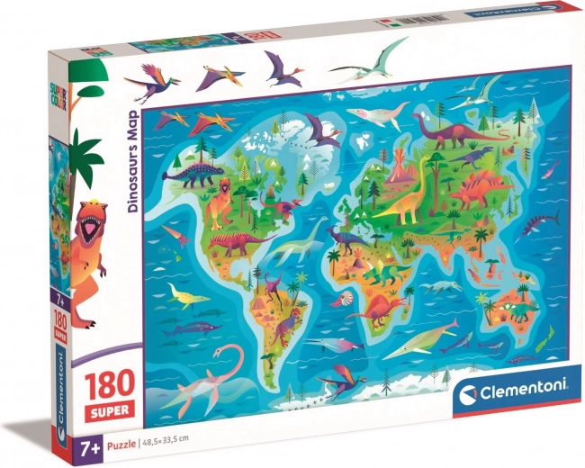 Educational dinosaur map