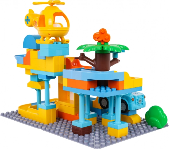 Хеликоптер и количка с отвори за топчета