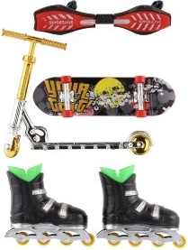 Четири спортни играчки в един комплект