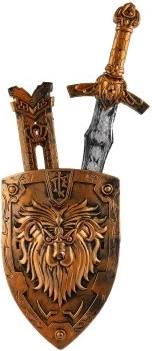 Стилен щит с емблема на лъв