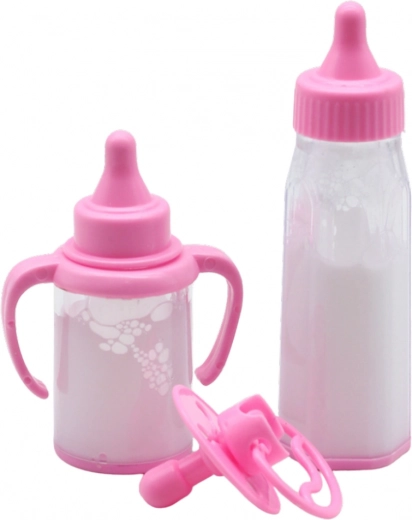 Розов биберон и шишета