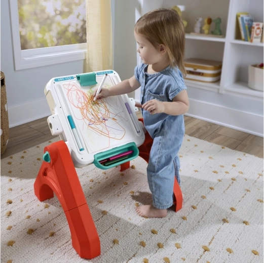 Standing easel with clip and storage space
