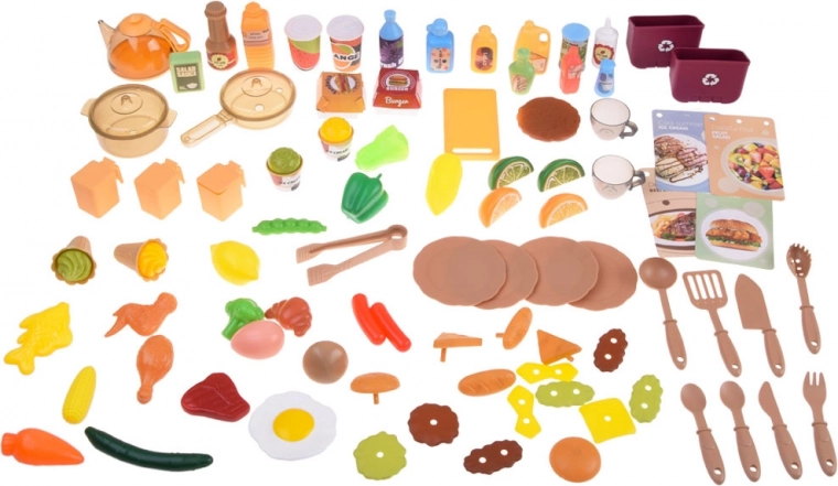 Large set of accessories and foods