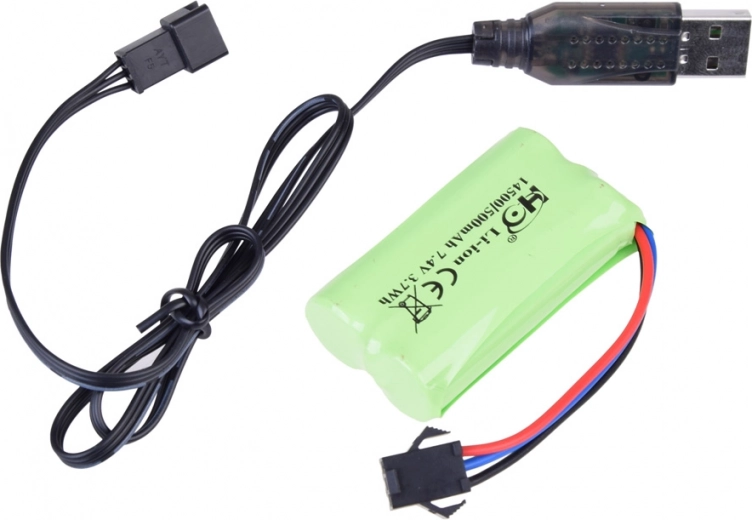 USB акумулаторна батерия за зареждане в комплекта