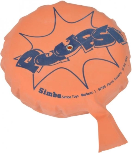 Оранжева възглавничка със сини надписи