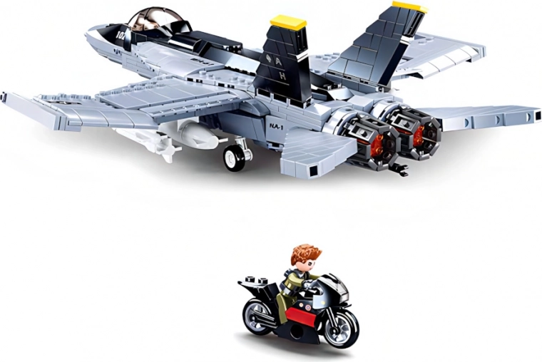 Екшън игра с фигурка и мотоциклет