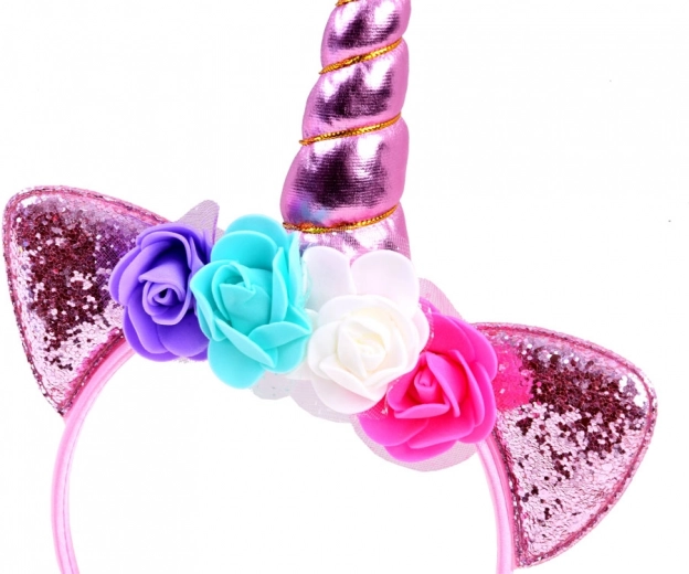 Блестящ рог и флорална декорация