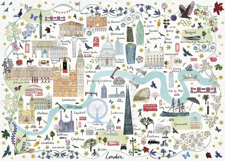 Detailed illustration of London