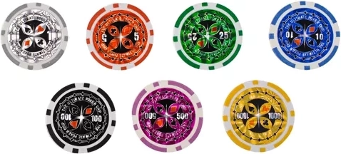 500 жетона с метално ядро