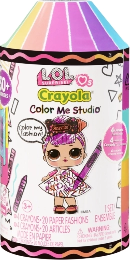 20 outfits to design + 4 CRAYOLA crayons