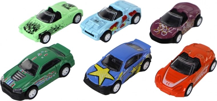 Пъстра колекция от 6 колички 1:64