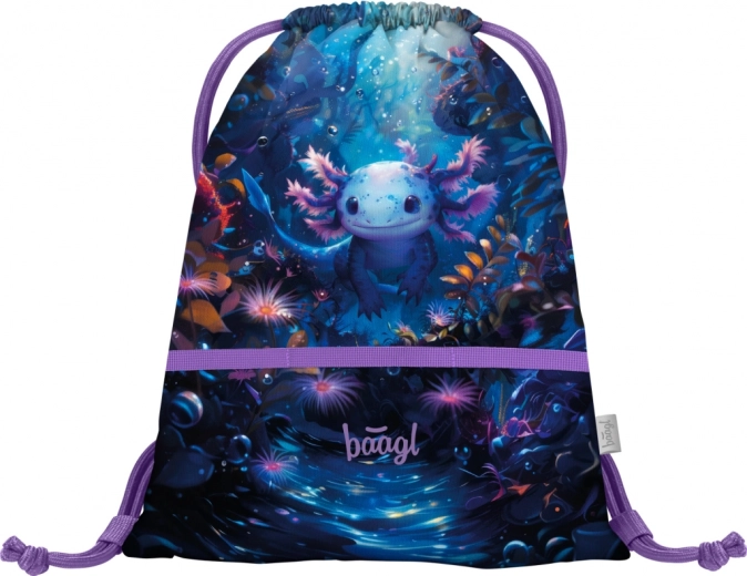 Стилна торба с аксолотъл