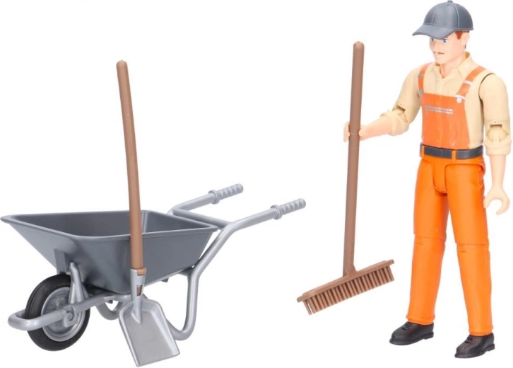 Фигурка на пътен работник и богати аксесоари