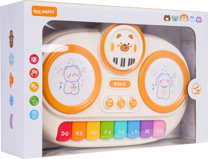 Touch-sensitive light-up drums for learning rhythm