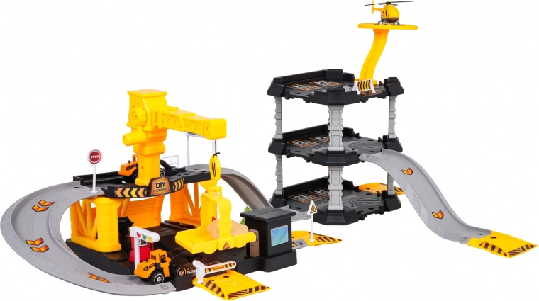 Functional crane with hand-crank hook