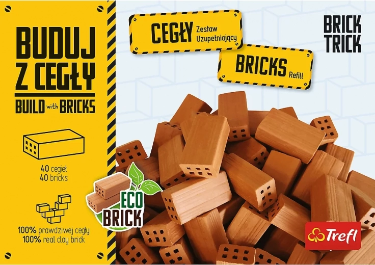 Real clay bricks for realistic building
