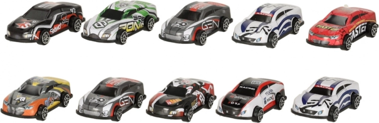 10 състезателни колички, готови за старт