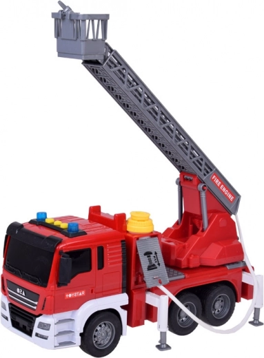 Extendable ladder and 360° rotating boom