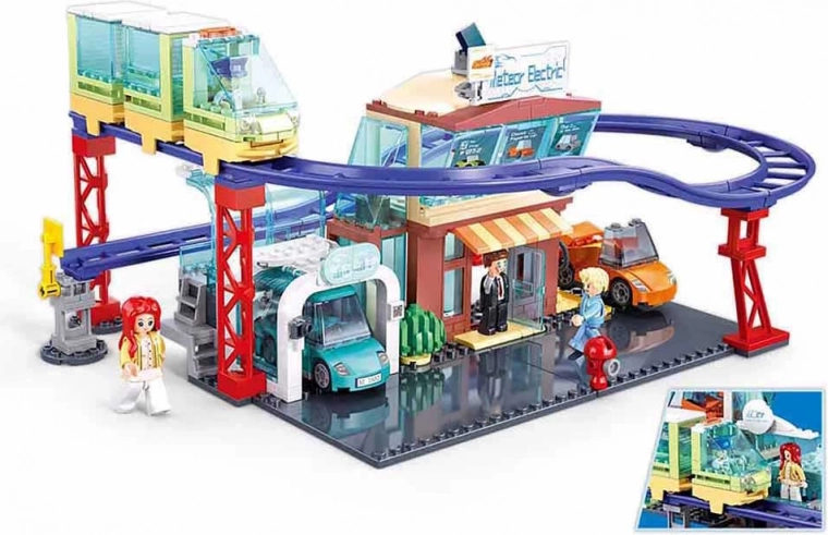 Футуристичен конструктор на магазин за електромобили