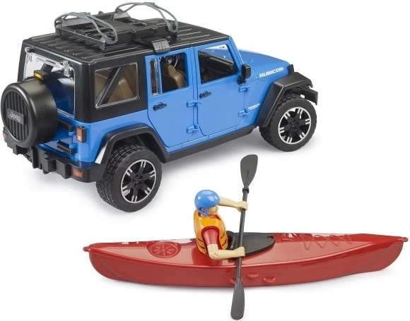 Kayak with gear and figure