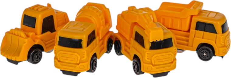 Set of construction vehicles
