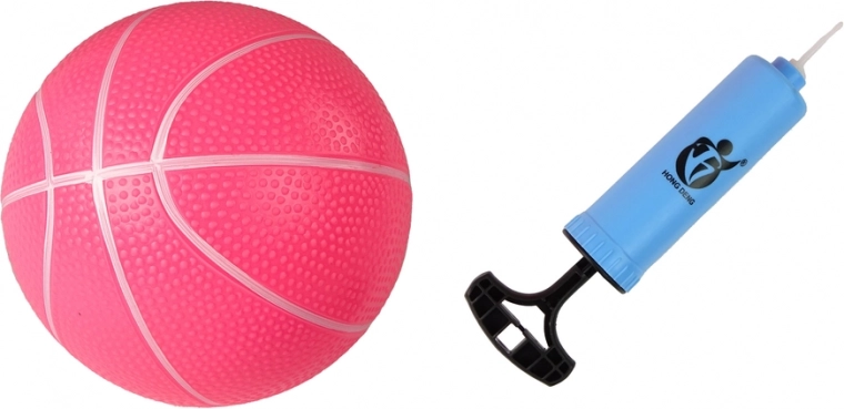 Розова баскетболна топка и помпичка