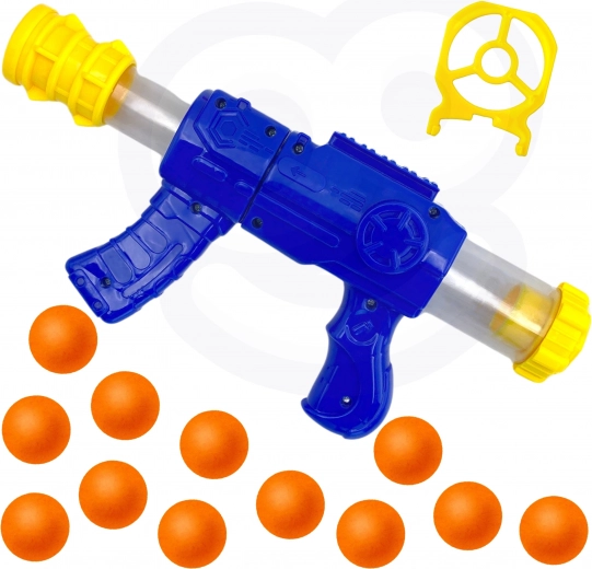 Безопасни пенени топчета и въздушен пистолет