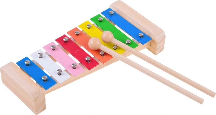 Ксилофон с пъстроцветни клавиши