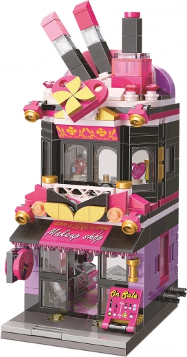 Colorful, detail-rich cosmetics shop