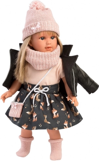 Стилен тоалет с лисички и яке от еко кожа