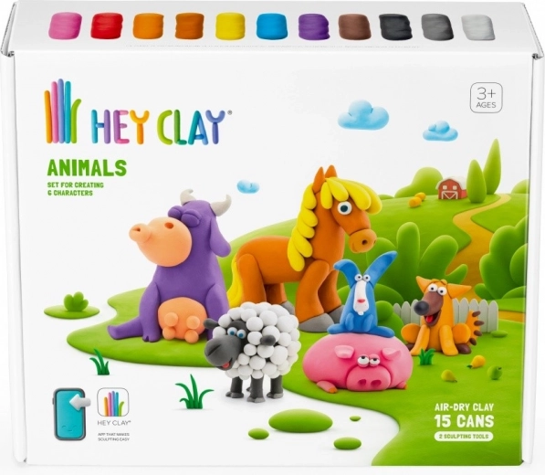 15 кутийки цветна, съхнеща на въздух моделина