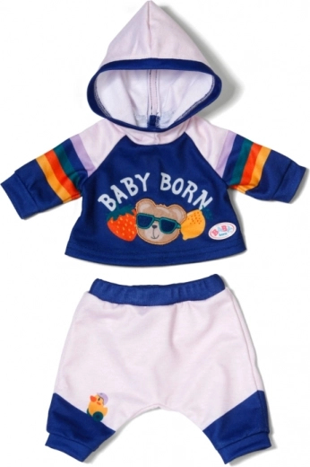 Суичър с качулка и дъгови ръкави